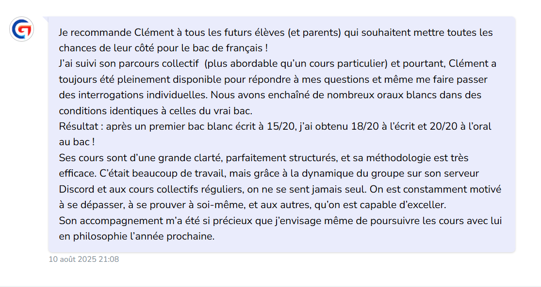 Gabriel : résultats et témoignage